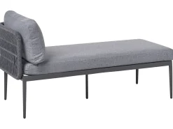 Set di divani angolari da giardino 3 posti LEFFE Lato Sinistro Metallo Grigio
