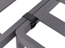 Set di divani angolari da giardino 3 posti LEFFE Lato Sinistro Metallo Grigio