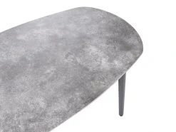 Set di divani angolari da giardino 3 posti LEFFE Lato Sinistro Metallo Grigio