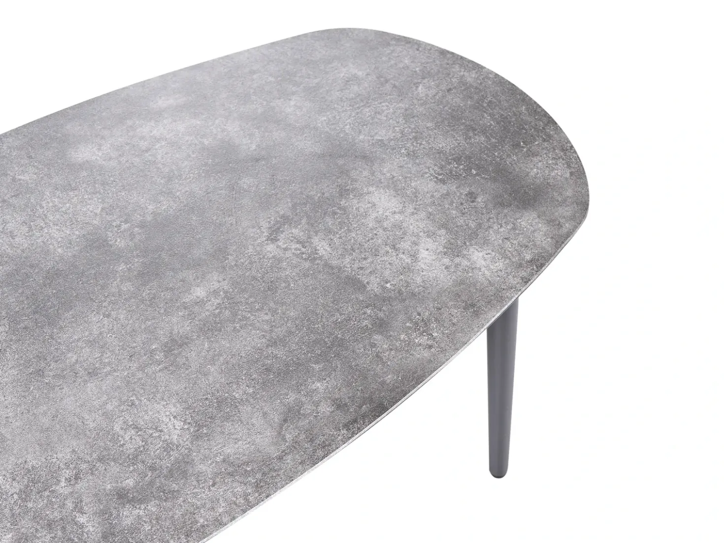 Set di divani angolari da giardino 3 posti LEFFE Lato Sinistro Metallo Grigio