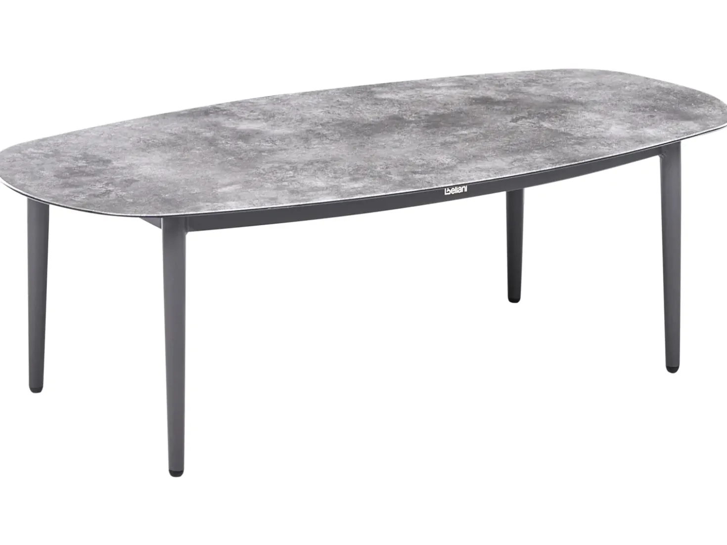 Set di divani angolari da giardino 3 posti LEFFE Lato Sinistro Metallo Grigio