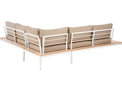 Set di divani angolari da giardino 5 posti POSITANO Marrone chiaro