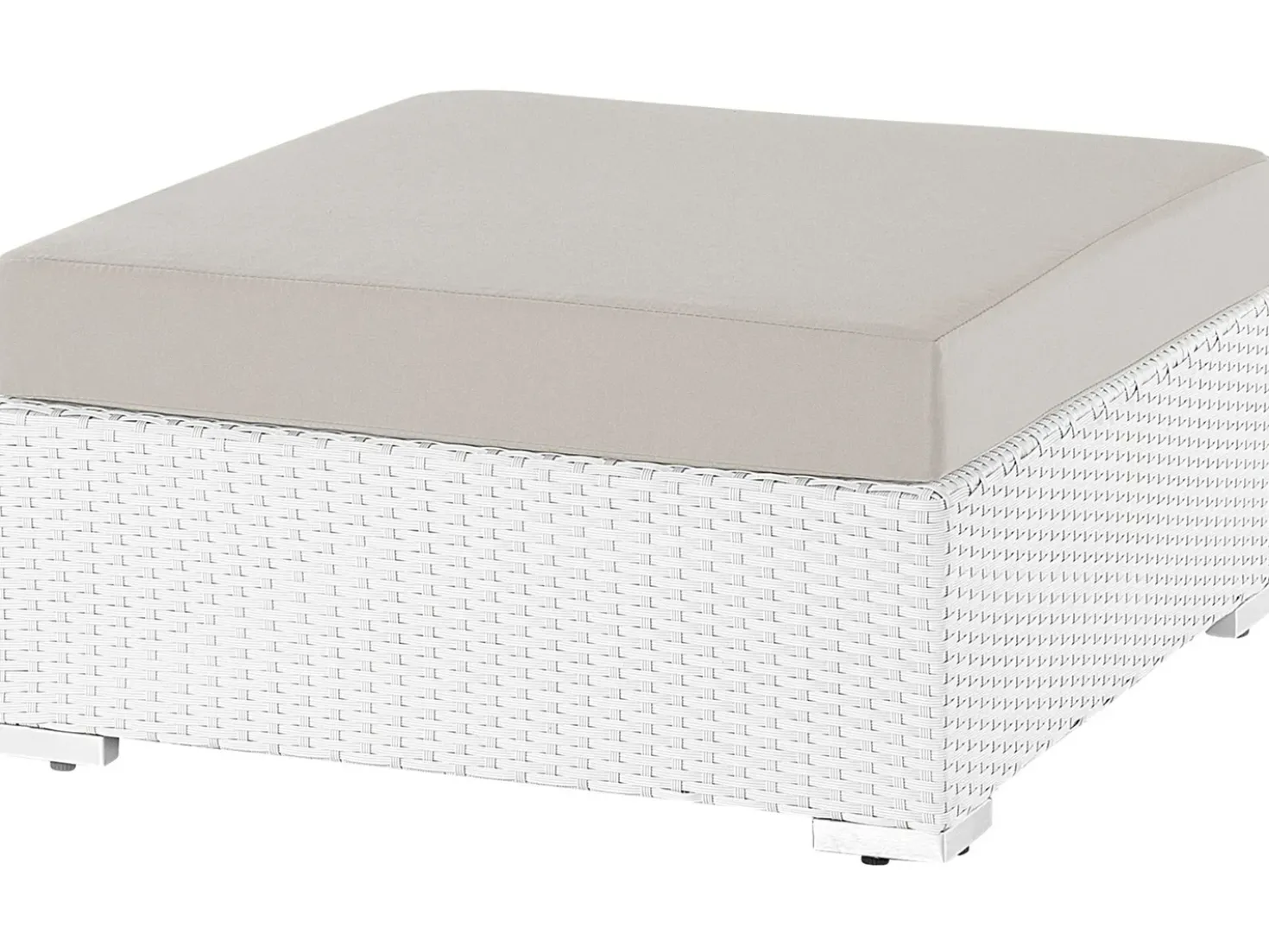 Set di divani angolari da giardino 4 posti SANO Lato destro Modulare Rattan sintetico (PE) Bianco