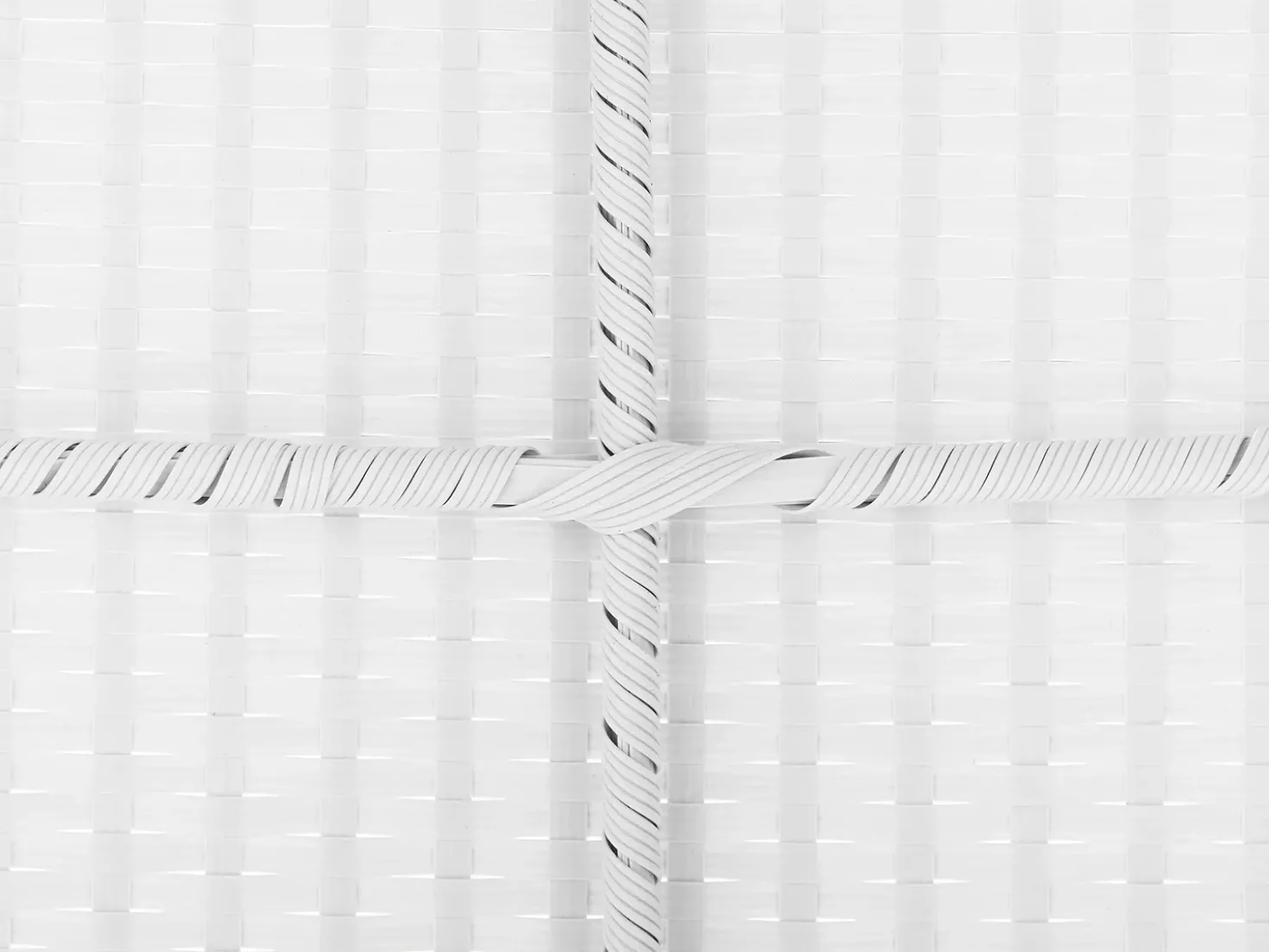 Set di divani angolari da giardino 4 posti SANO Lato destro Modulare Rattan sintetico (PE) Bianco