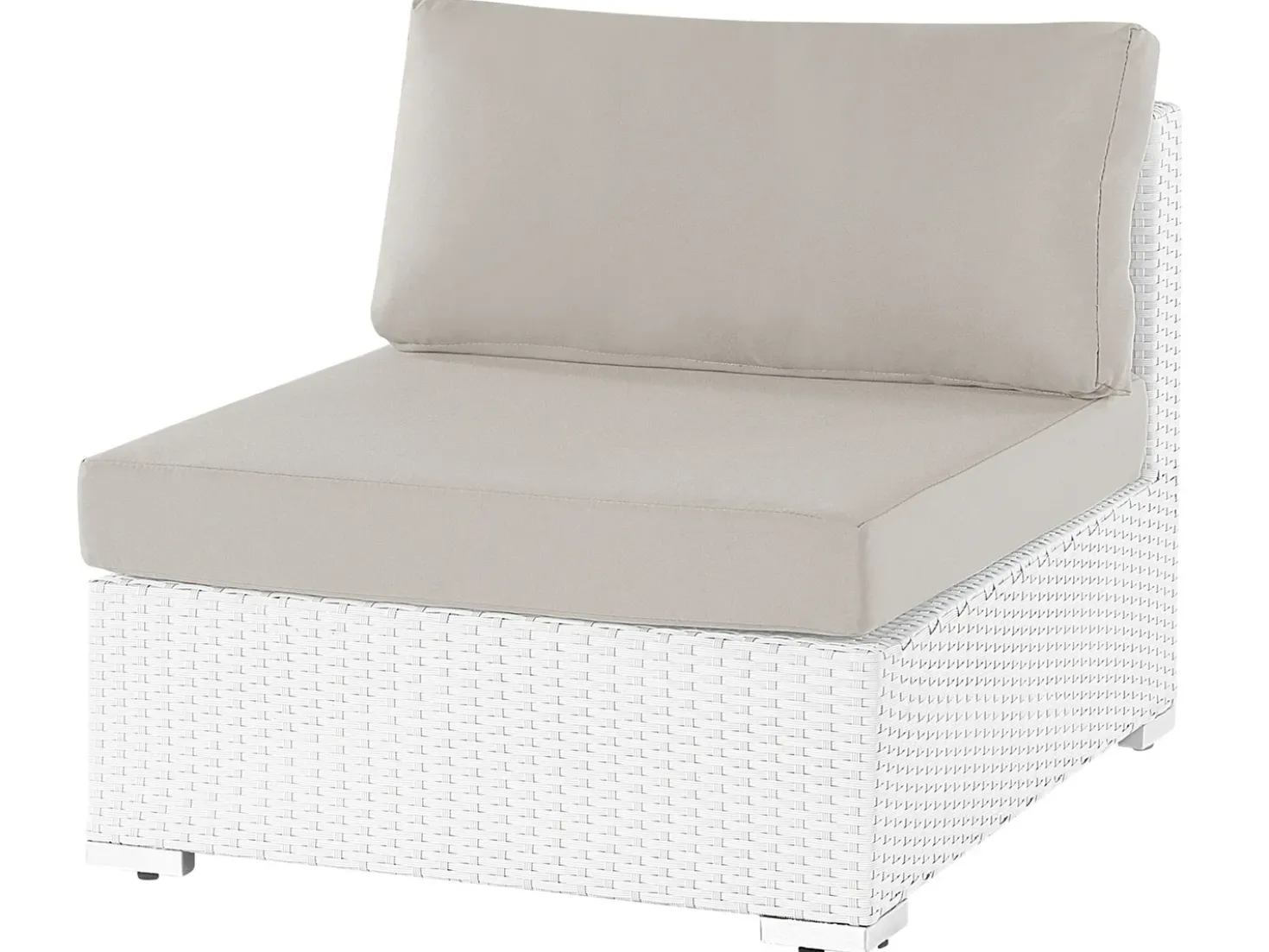 Set di divani angolari da giardino 4 posti SANO Lato destro Modulare Rattan sintetico (PE) Bianco