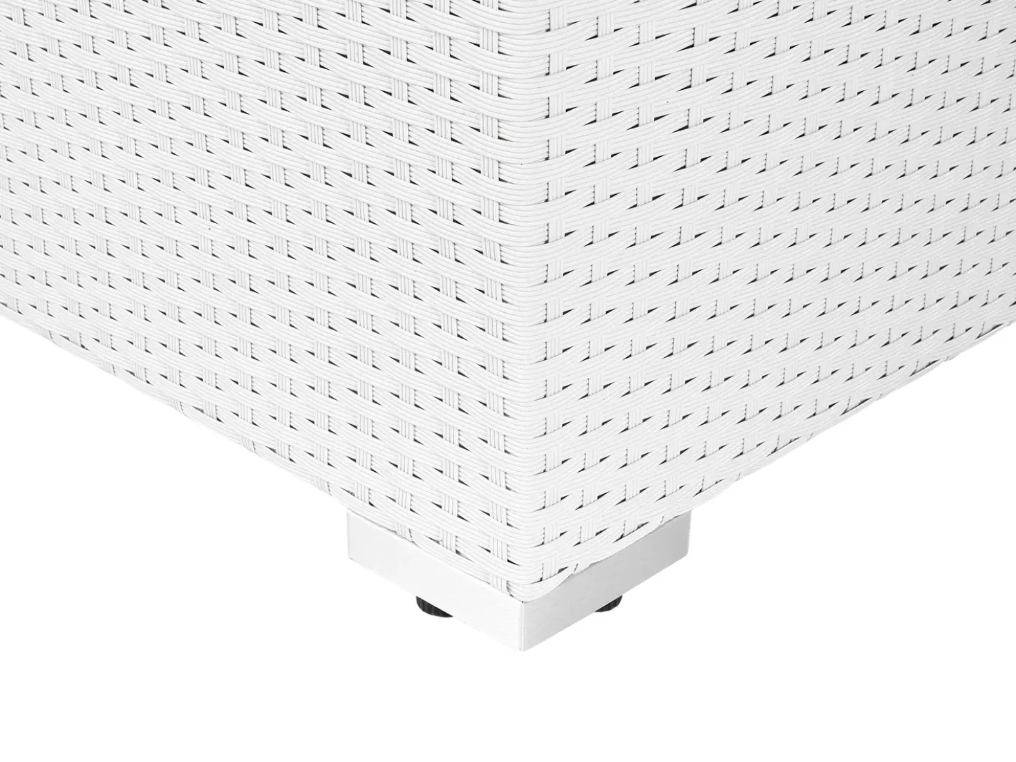 Set di divani angolari da giardino 4 posti SANO Lato destro Modulare Rattan sintetico (PE) Bianco