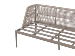 Set di divani angolari da giardino 3 posti LEFFE Lato Sinistro Metallo Beige