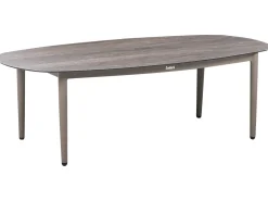 Set di divani angolari da giardino 3 posti LEFFE Lato Sinistro Metallo Beige