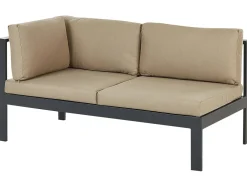 Set di divani angolari da giardino 5 posti MESSINA Lato Sinistro Metallo Beige sabbia