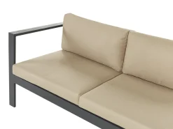 Set di divani angolari da giardino 5 posti MESSINA Lato Sinistro Metallo Beige sabbia