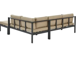 Set di divani angolari da giardino 5 posti MESSINA Lato Sinistro Metallo Beige sabbia