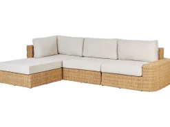 Set di divani angolari da giardino 4 posti OLIVERI Lato destro Rattan sintetico (PE) Beige
