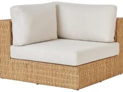 Set di divani angolari da giardino 4 posti OLIVERI Lato destro Rattan sintetico (PE) Beige