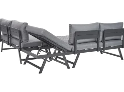 Set di divani angolari da giardino 5 posti COCCORINO Metallo Grigio