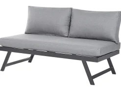 Set di divani angolari da giardino 5 posti COCCORINO Metallo Grigio
