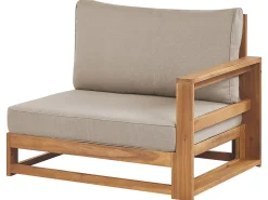 Set di divani angolari da giardino 4 posti TIMOR Lato Sinistro Modulare Legno di acacia certificato Marrone chiaro