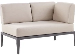Set di divani angolari da giardino 6 posti RIMA III Lato Sinistro Modulare Metallo Beige