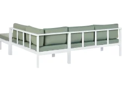 Set di divani angolari da giardino 5 posti MESSINA Lato Sinistro Metallo Verde