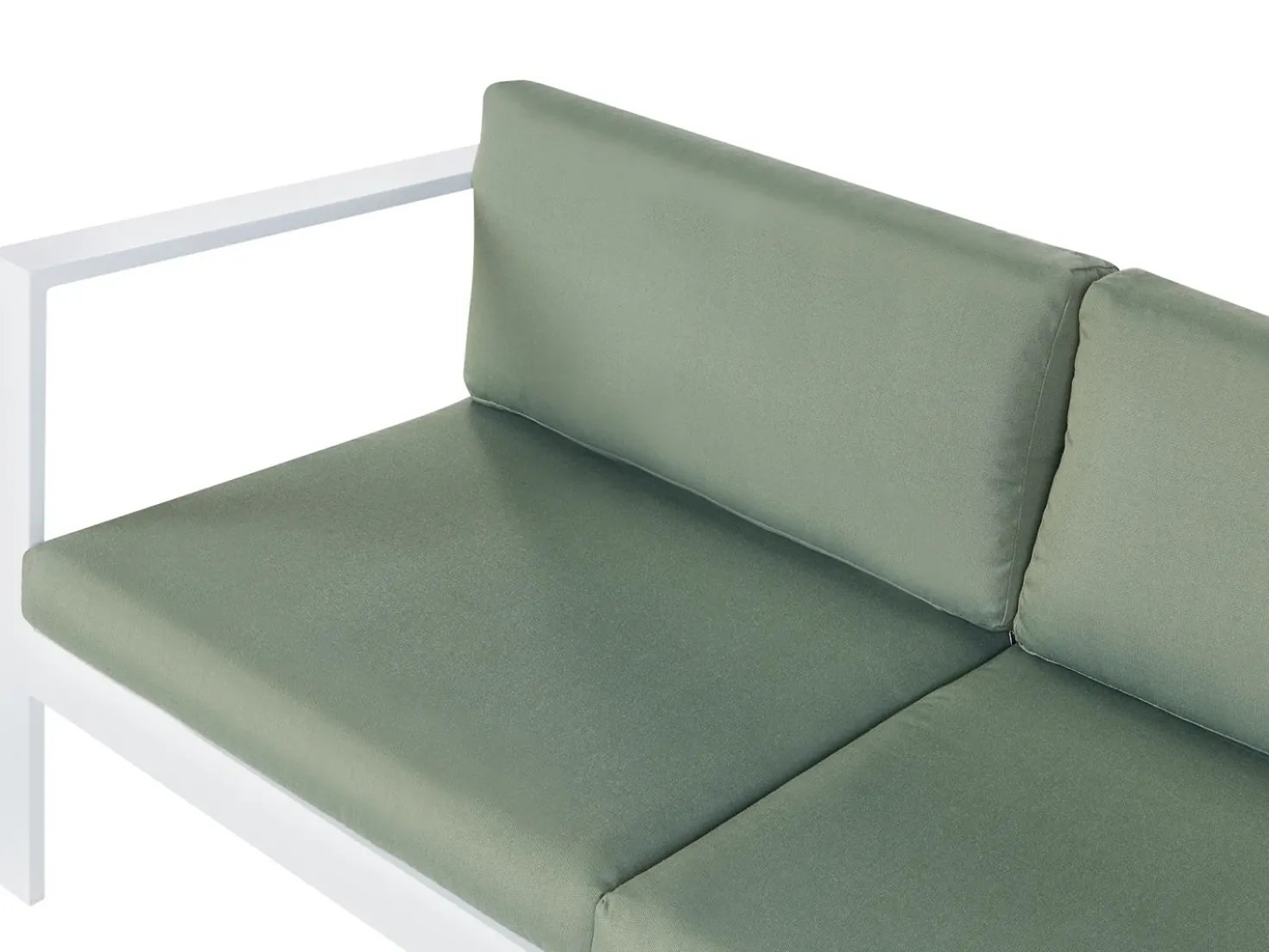 Set di divani angolari da giardino 5 posti MESSINA Lato Sinistro Metallo Verde