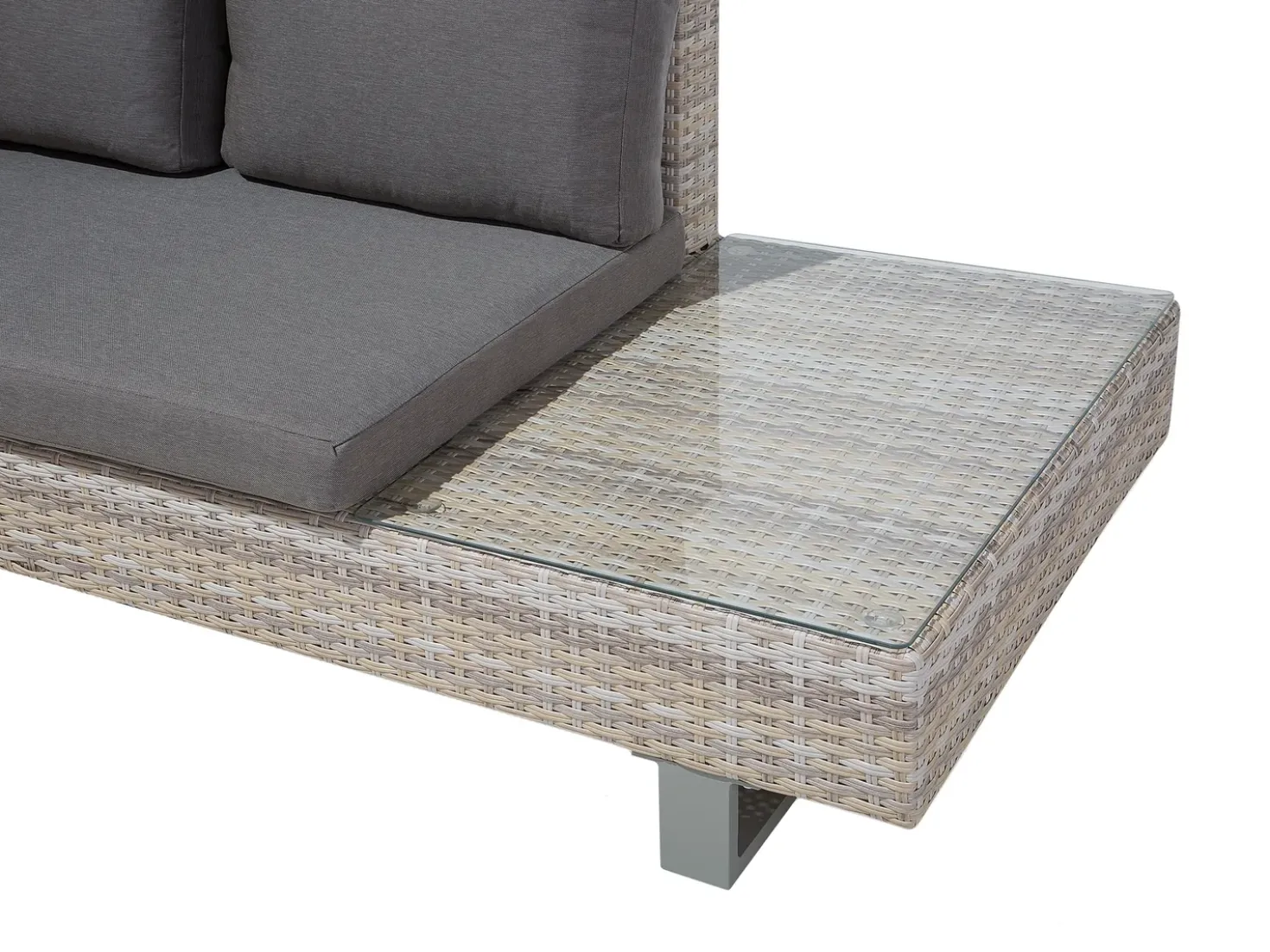 Set di divani angolari da giardino 5 posti LANCIANO Lato destro Rattan sintetico (PE) Grigio