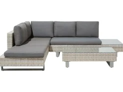 Set di divani angolari da giardino 5 posti LANCIANO Lato destro Rattan sintetico (PE) Grigio
