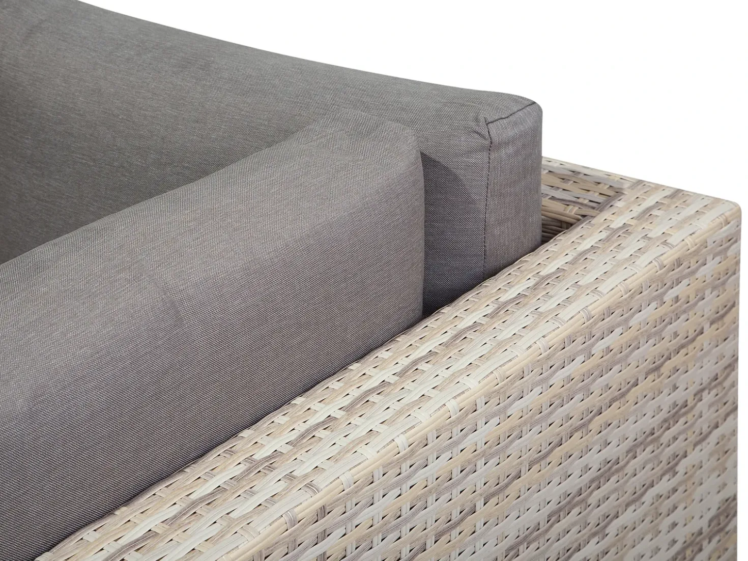 Set di divani angolari da giardino 5 posti LANCIANO Lato destro Rattan sintetico (PE) Grigio