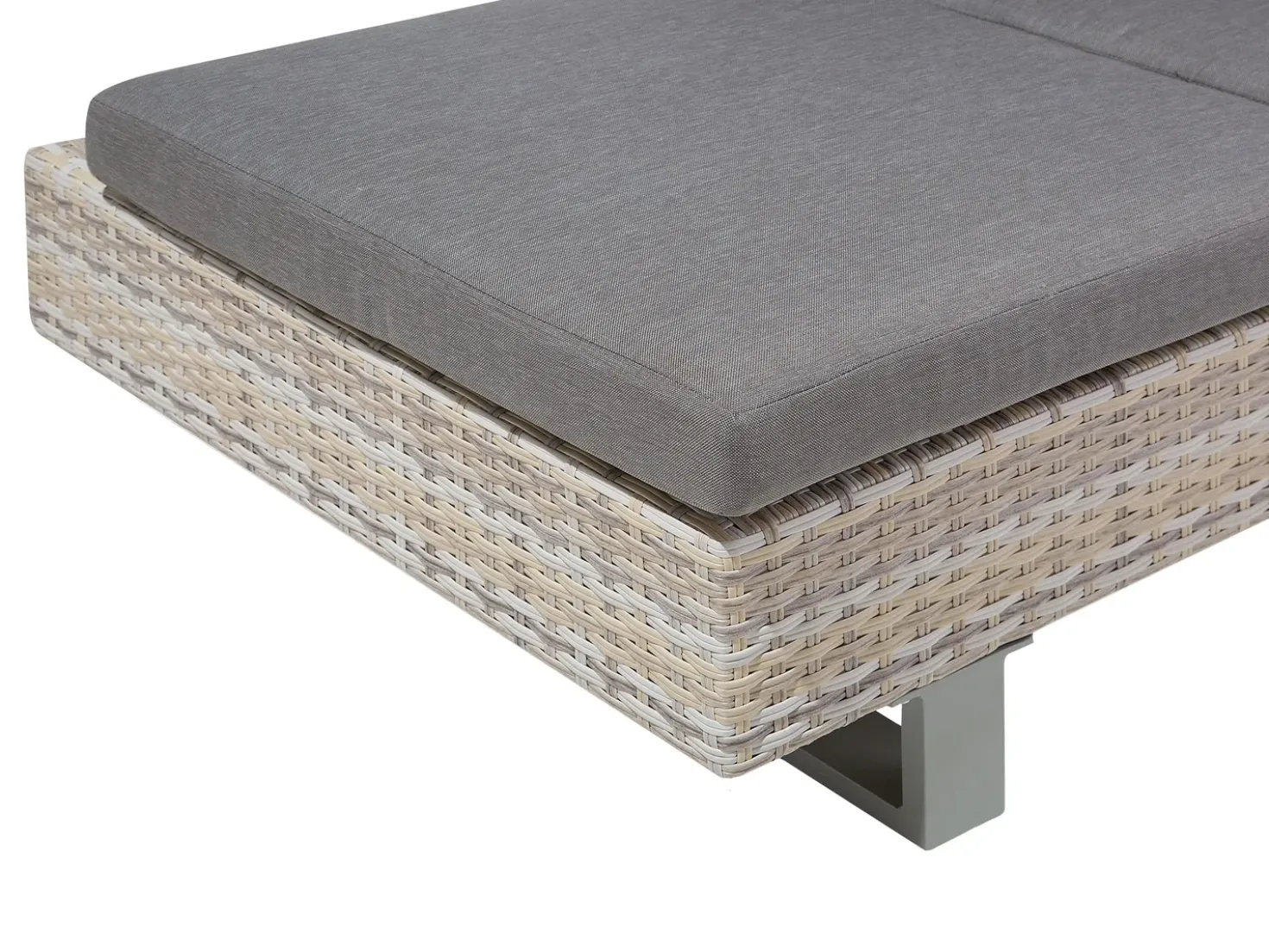 Set di divani angolari da giardino 5 posti LANCIANO Lato destro Rattan sintetico (PE) Grigio