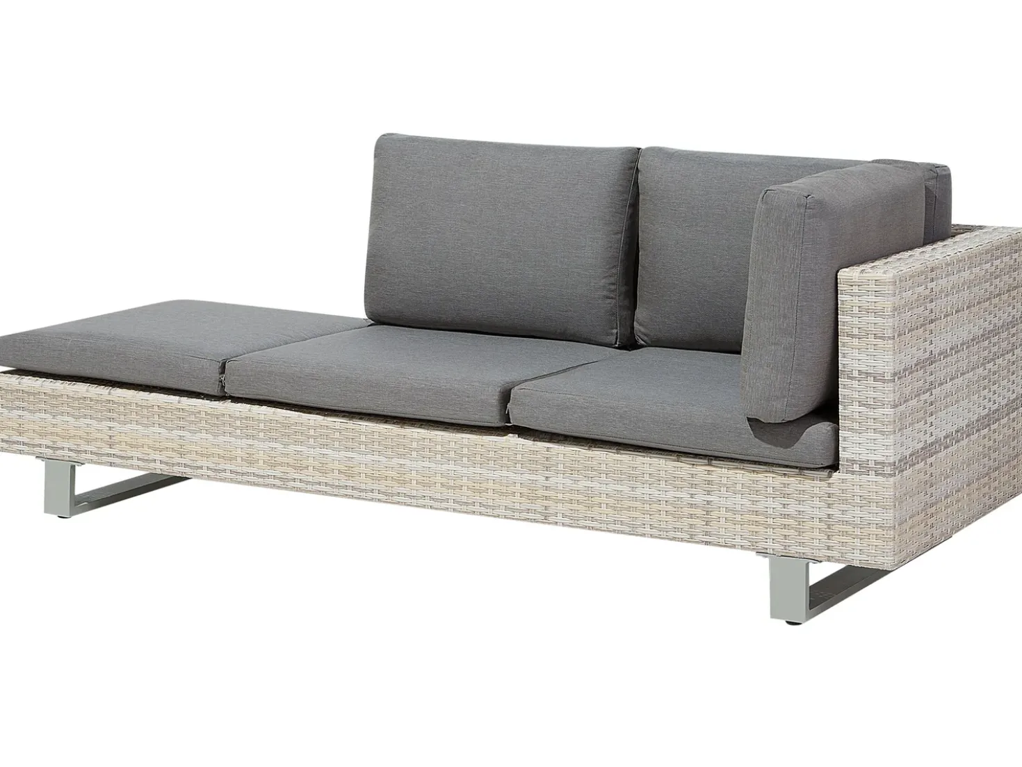 Set di divani angolari da giardino 5 posti LANCIANO Lato destro Rattan sintetico (PE) Grigio