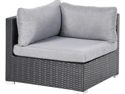 Set di divani angolari da giardino 4 posti SANO Lato Sinistro Rattan sintetico (PE) Nero