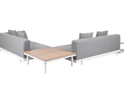 Set di divani angolari da giardino 5 posti MISSANELLO Grigio