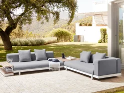 Set di divani angolari da giardino 5 posti MISSANELLO Grigio
