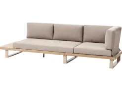 Set di divani angolari da giardino 5 posti MYKONOS Lato destro Legno di acacia certificato Tortora
