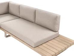 Set di divani angolari da giardino 5 posti MYKONOS Lato destro Legno di acacia certificato Tortora