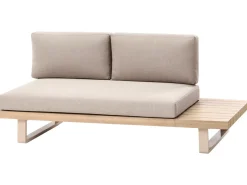 Set di divani angolari da giardino 5 posti MYKONOS Lato destro Legno di acacia certificato Tortora