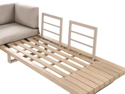 Set di divani angolari da giardino 5 posti MYKONOS Lato destro Legno di acacia certificato Tortora