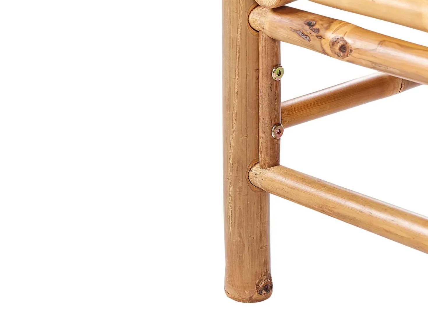 Set di divani angolari da giardino 4 posti CERRETO Lato Sinistro Bambù Tortora