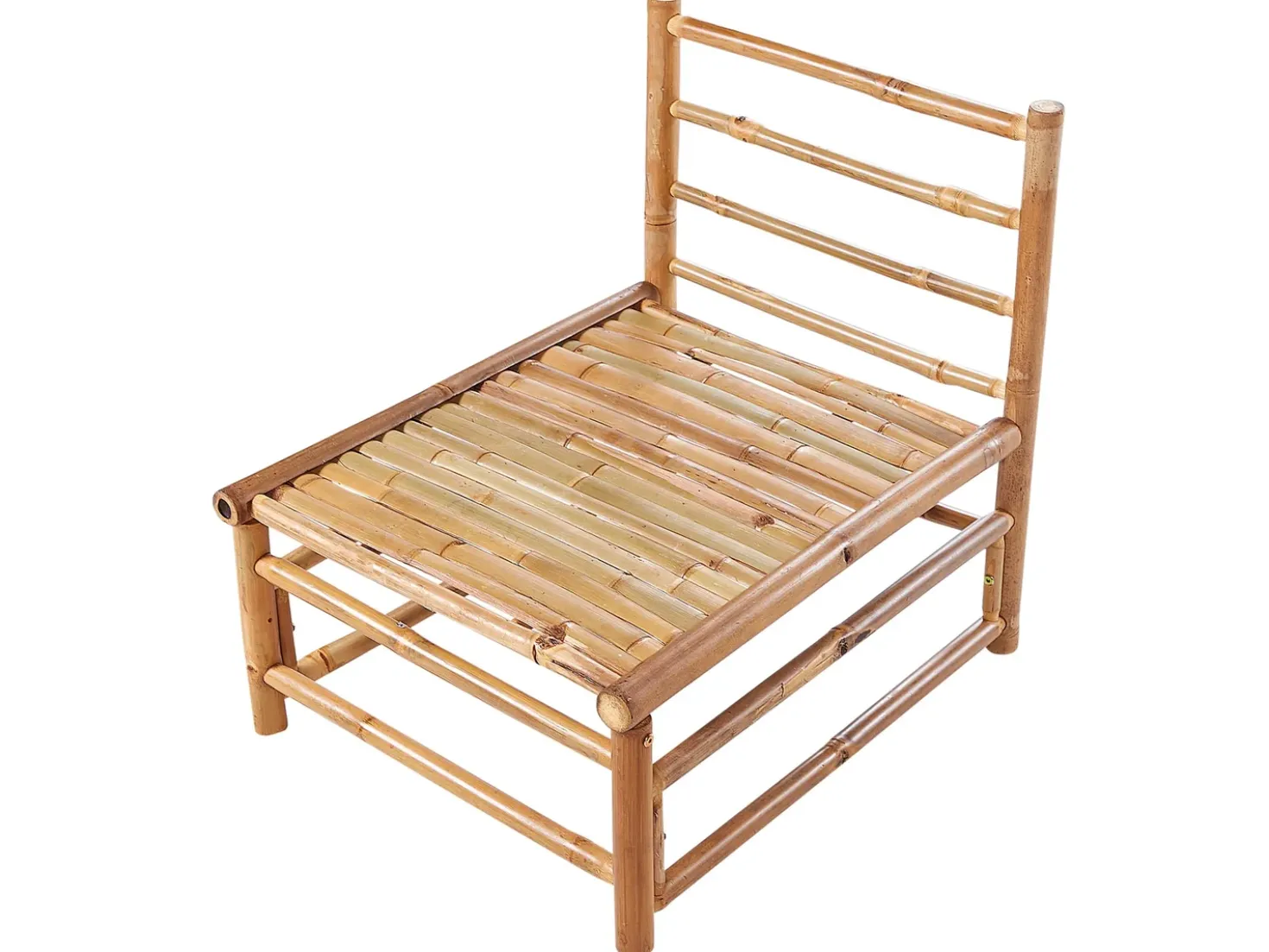Set di divani angolari da giardino 4 posti CERRETO Lato Sinistro Bambù Tortora