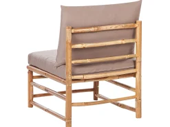 Set di divani angolari da giardino 4 posti CERRETO Lato Sinistro Bambù Tortora