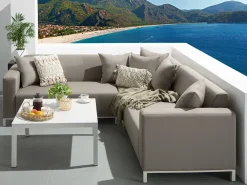 Set di divani angolari da giardino 5 posti BELIZE Lato destro Modulare Beige