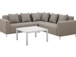 Set di divani angolari da giardino 5 posti BELIZE Lato destro Modulare Beige