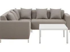 Set di divani angolari da giardino 5 posti BELIZE Lato destro Modulare Beige