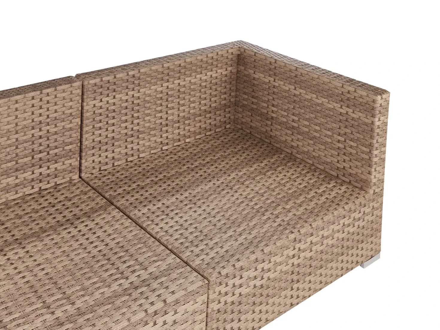 Set di divani angolari da giardino 4 posti SANO Lato Sinistro Modulare Rattan sintetico (PE) Naturale