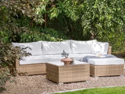 Set di divani angolari da giardino 4 posti SANO Lato Sinistro Modulare Rattan sintetico (PE) Naturale