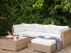 Set di divani angolari da giardino 4 posti SANO Lato Sinistro Modulare Rattan sintetico (PE) Naturale