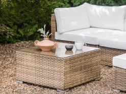 Set di divani angolari da giardino 4 posti SANO Lato Sinistro Modulare Rattan sintetico (PE) Naturale