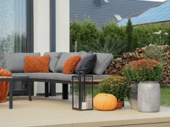 Set di divani angolari da giardino 4 posti PIENZA II Lato destro Modulare Grigio