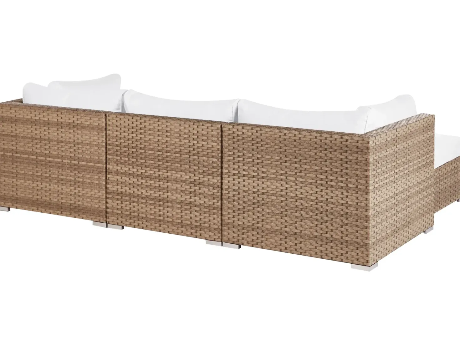 Set di divani angolari da giardino 4 posti SANO Lato destro Modulare Rattan sintetico (PE) Naturale