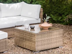 Set di divani angolari da giardino 4 posti SANO Lato destro Modulare Rattan sintetico (PE) Naturale