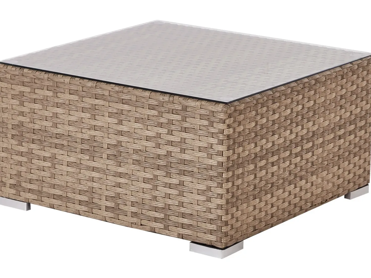 Set di divani angolari da giardino 4 posti SANO Lato destro Modulare Rattan sintetico (PE) Naturale