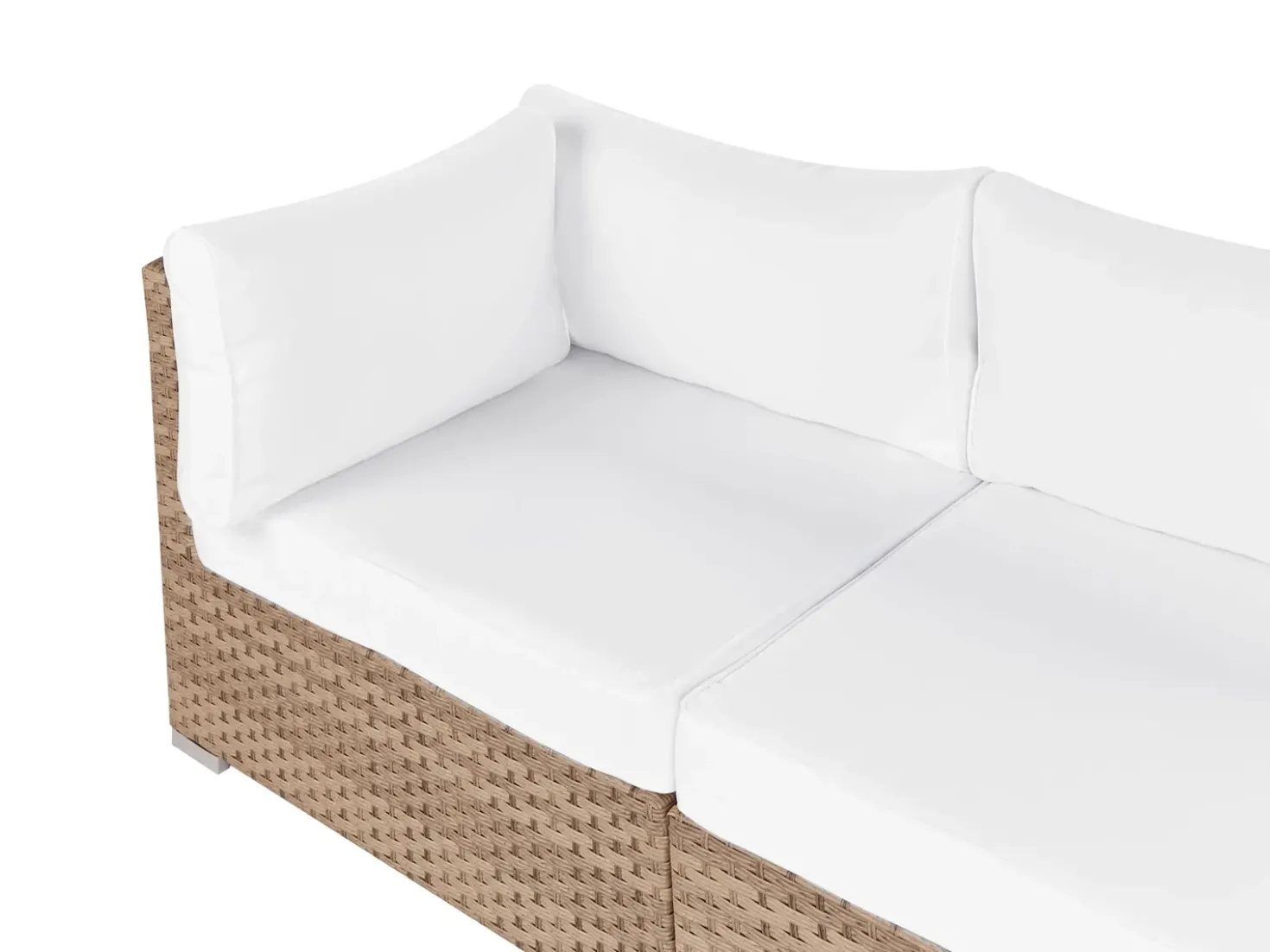 Set di divani angolari da giardino 4 posti SANO Lato destro Modulare Rattan sintetico (PE) Naturale
